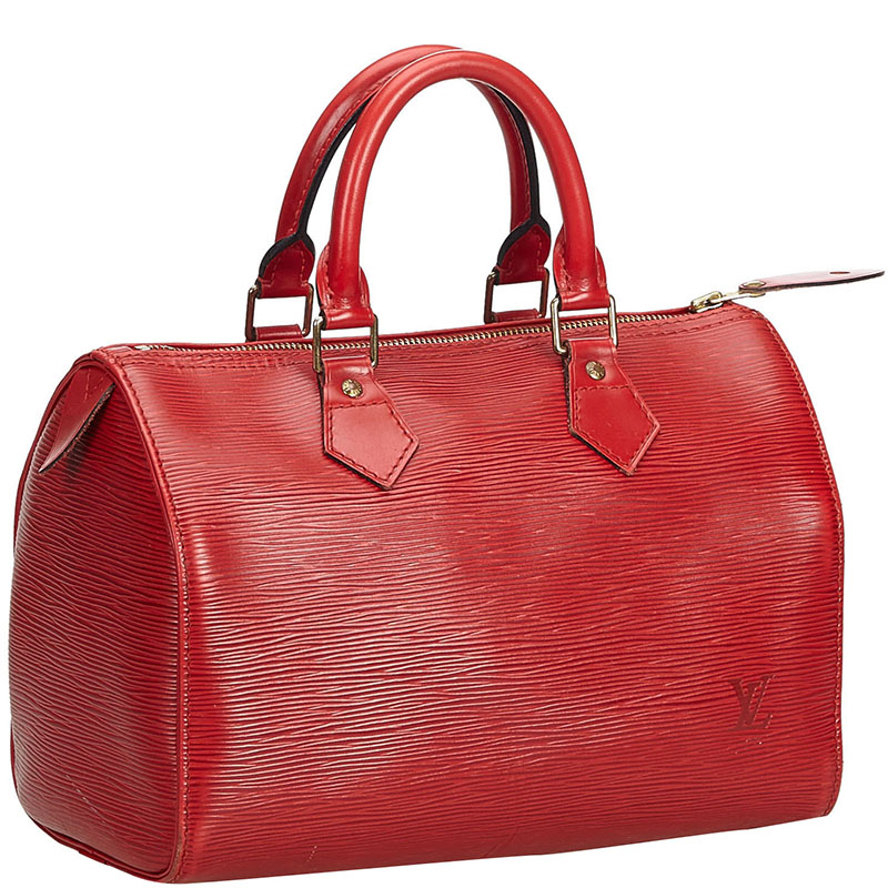 

Louis Vuitton Red Epi Leather Speedy 25