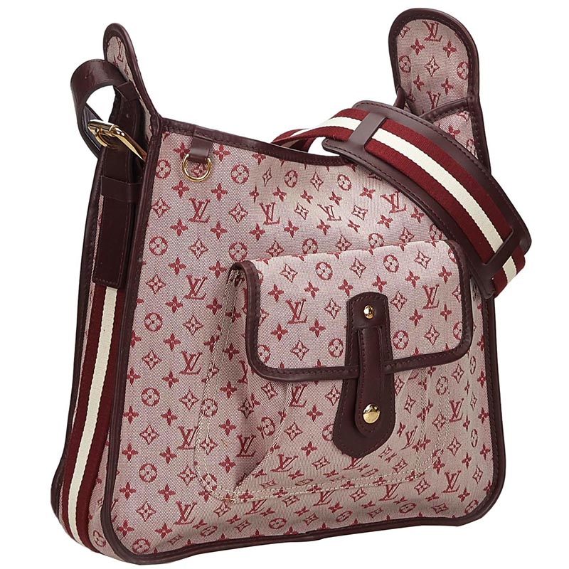 

Louis Vuitton Red Monogram Mini Lin Mary Kate Bag