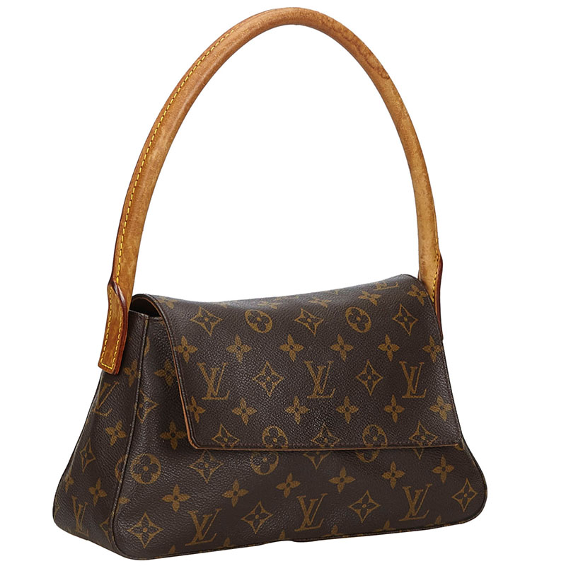 

Louis Vuitton Monogram Canvas Mini Looping Bag, Brown