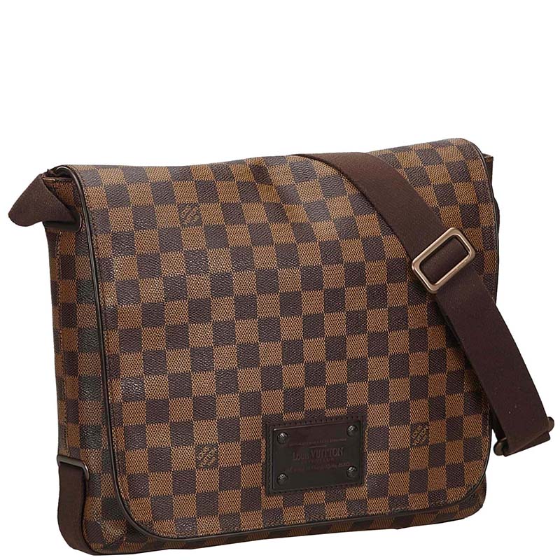 

Louis Vuitton Damier Ebene Canvas Brooklyn MM Messenger Bag, Brown