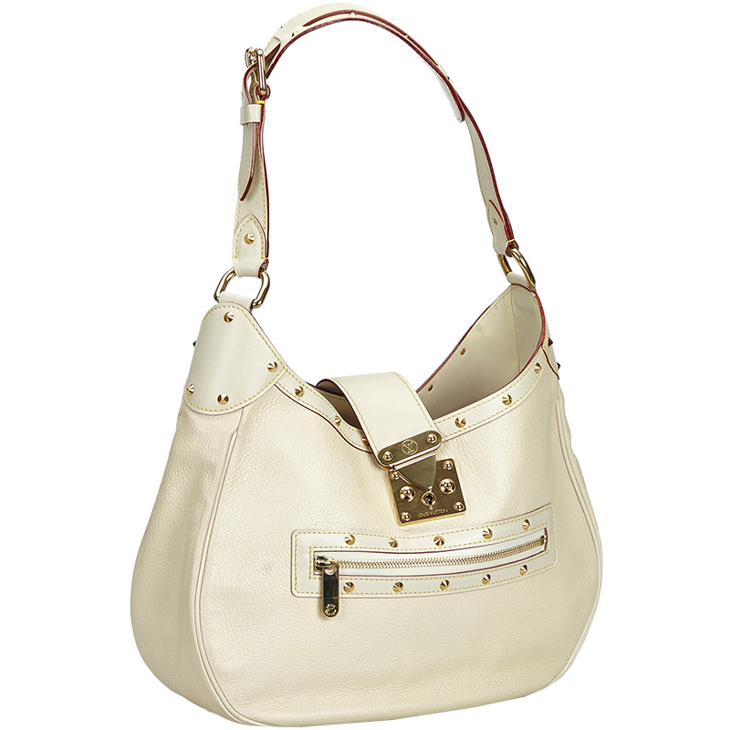 

Louis Vuitton White Suhali Leather L'Ingenieux PM Bag