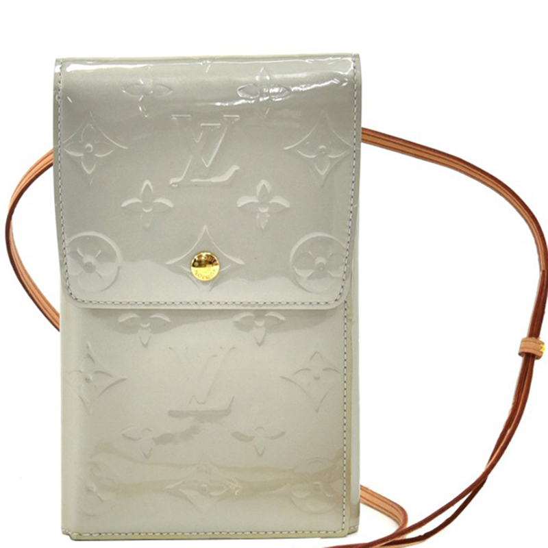 Louis Vuitton Grey Vernis Leather Walker Passport Wallet Crossbody Bag Louis Vuitton | TLC