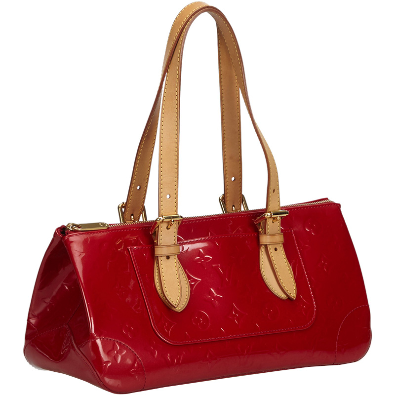 

Louis Vuitton Red Monogram Vernis Rosewood Avenue Bag