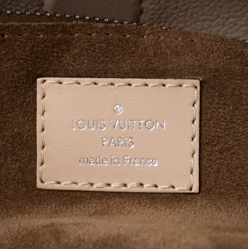 Louis Vuitton Galet Beige Monogram Velvet and Veau Cachemire