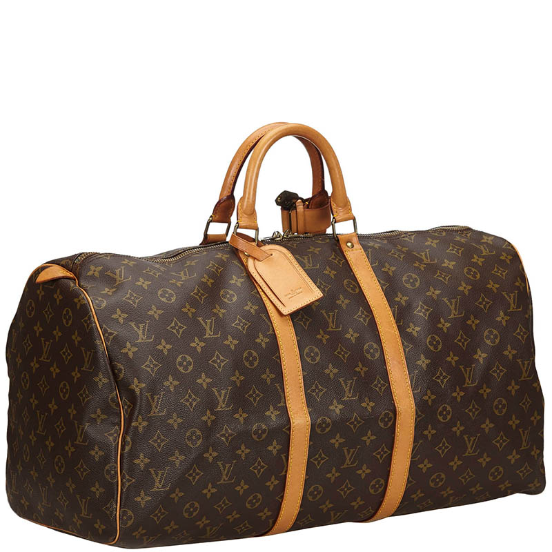

Louis Vuitton Monogram Canvas Keepall 55 Bag, Brown