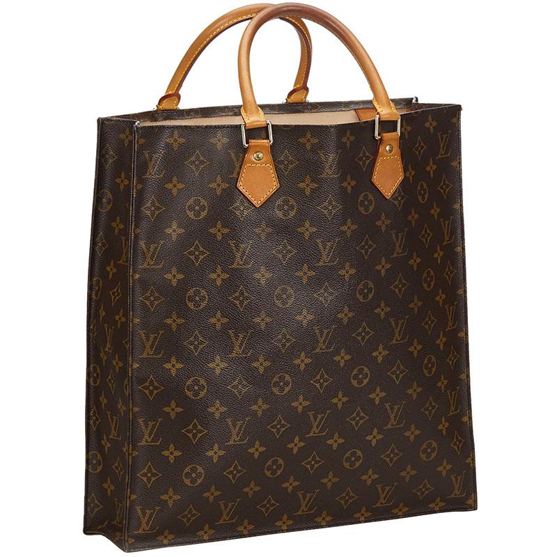 

Louis Vuitton Monogram Canvas Sac Plat Bag, Brown