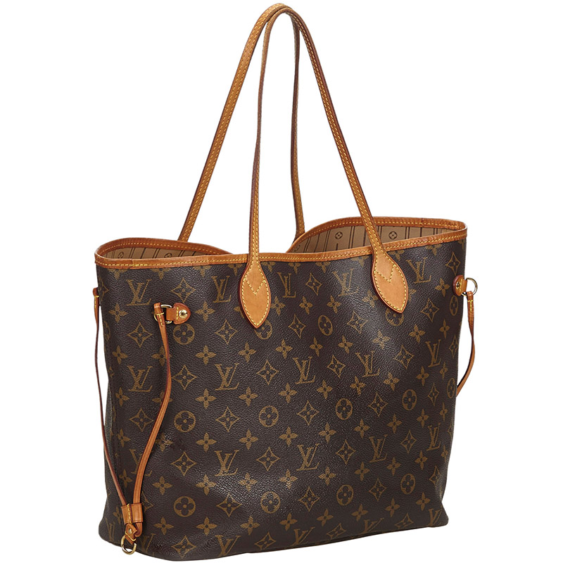 

Louis Vuitton Monogram Canvas Neverfull MM Bag, Brown