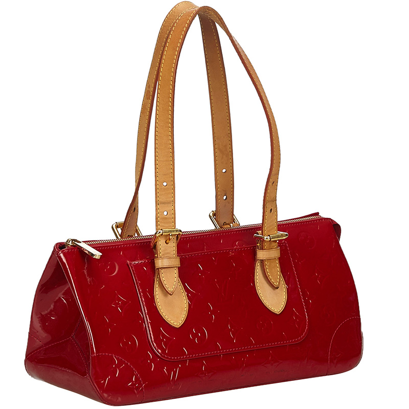 

Louis Vuitton Red Monogram Vernis Rosewood Avenue Bag