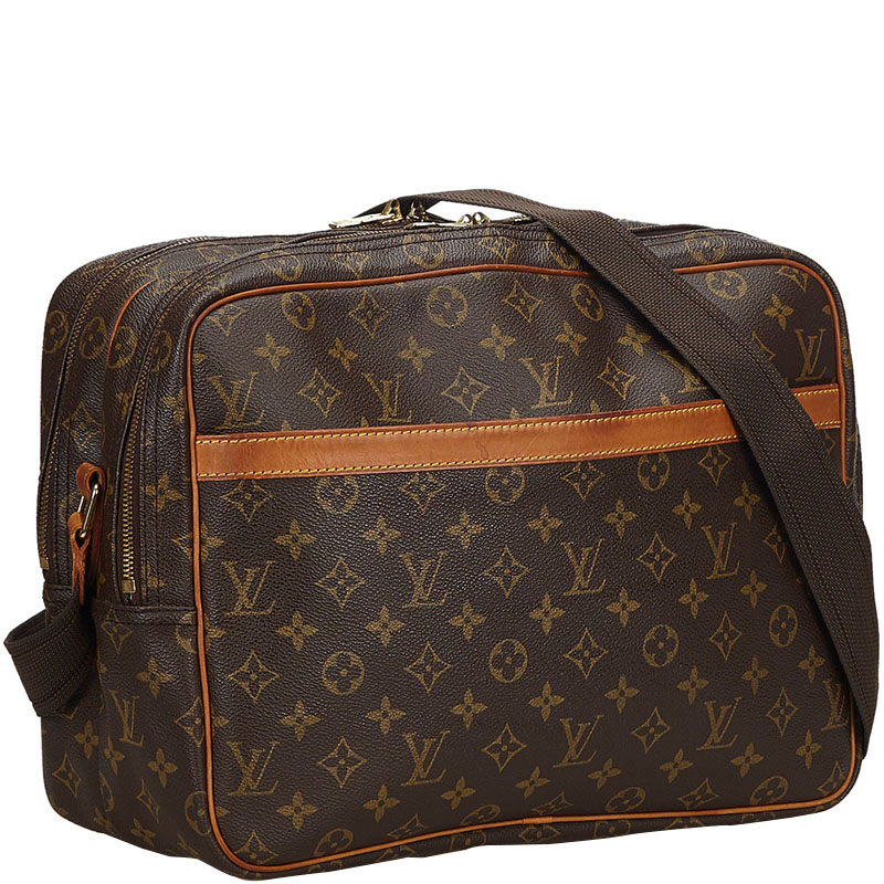 

Louis Vuitton Monogram Canvas Reporter GM Bag, Brown