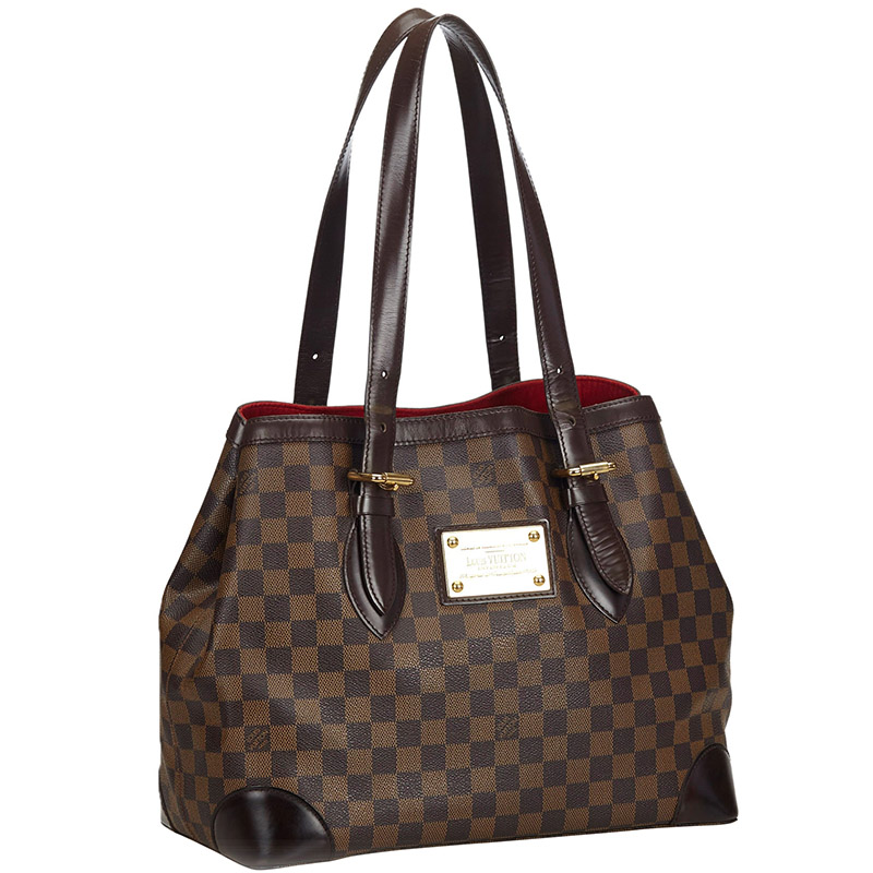 

Louis Vuitton Damier Ebene Canvas Hampstead MM Bag, Brown