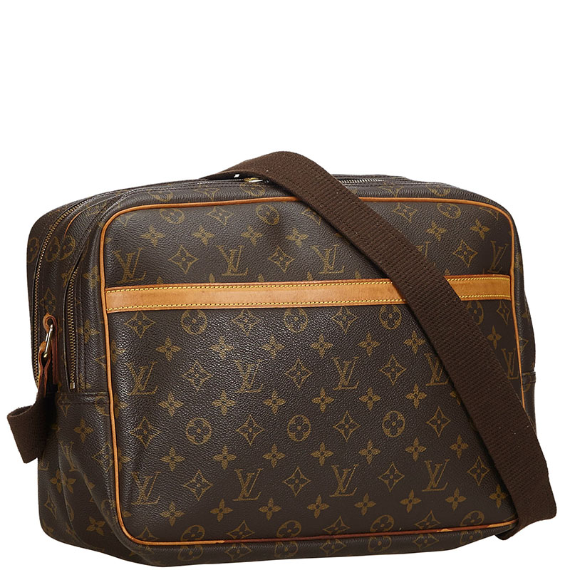 

Louis Vuitton Monogram Canvas Reporter GM Bag, Brown