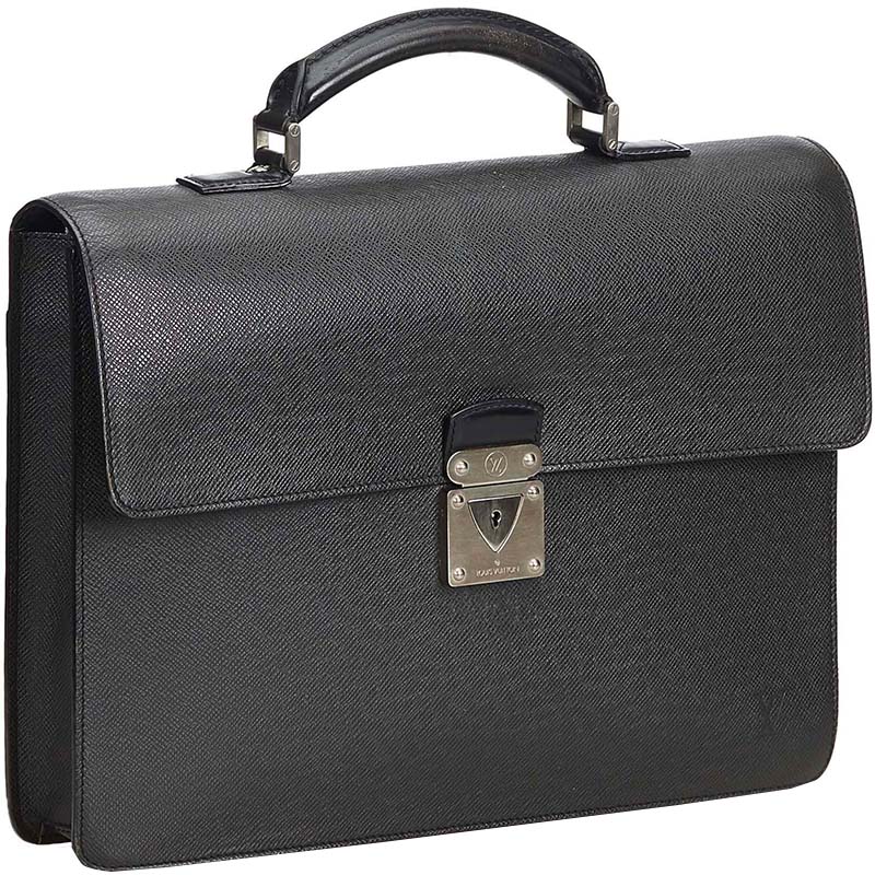 

Louis Vuitton Black Taiga Leather Laguito Briefcase