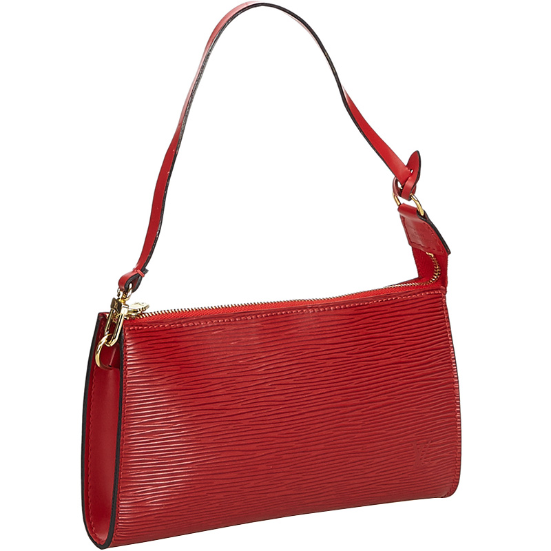 

Louis Vuitton Blue Epi Leather Pochette Accessoires, Red