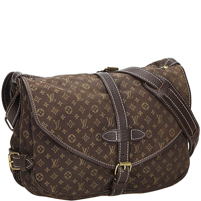 

Louis Vuitton Monogram Canvas Mini Lin Saumur Bag, Brown