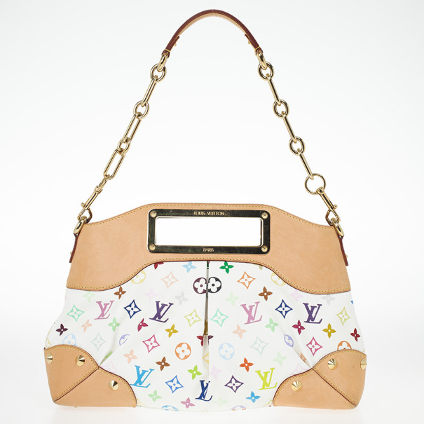 مملوكة مسبقًا Louis Vuitton White Multicolor Judy MM