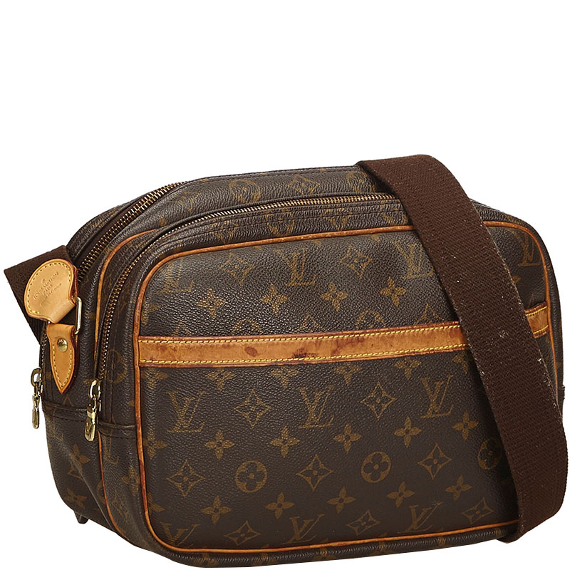 

Louis Vuitton Monogram Canvas Reporter PM Bag, Brown