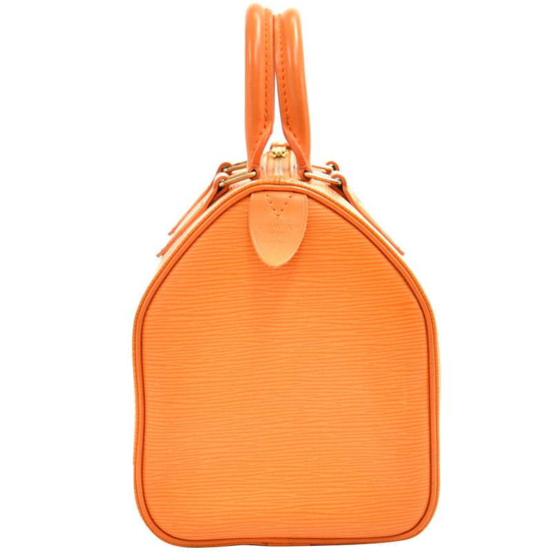 

Louis Vuitton Orange Epi Leather Speedy 25 Bag