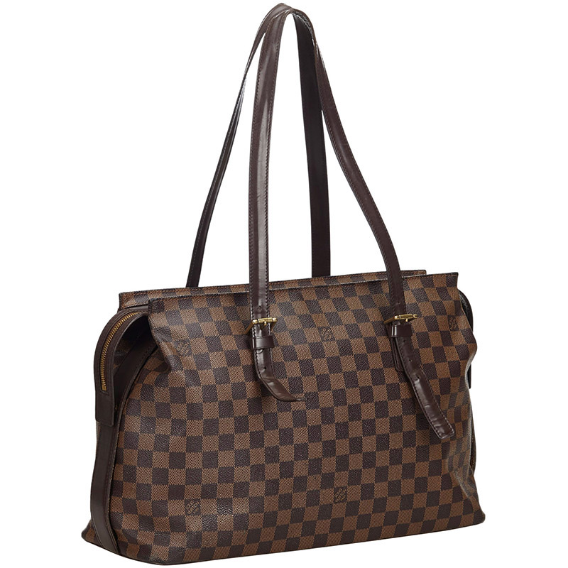 

Louis Vuitton Damier Ebene Canvas Chelsea Bag, Brown