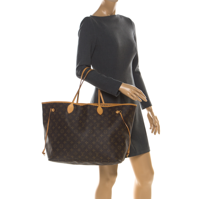 

Louis Vuitton Monogram Canvas Neverfull GM Bag, Brown