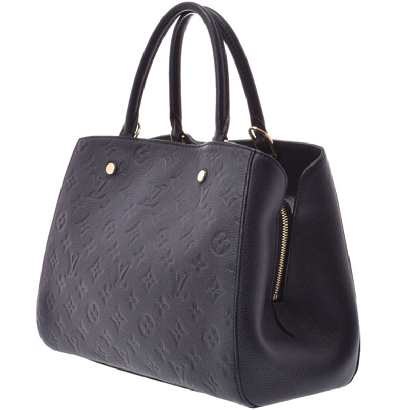 

Louis Vuitton Black Monogram Empreinte Leather Montaigne MM Bag