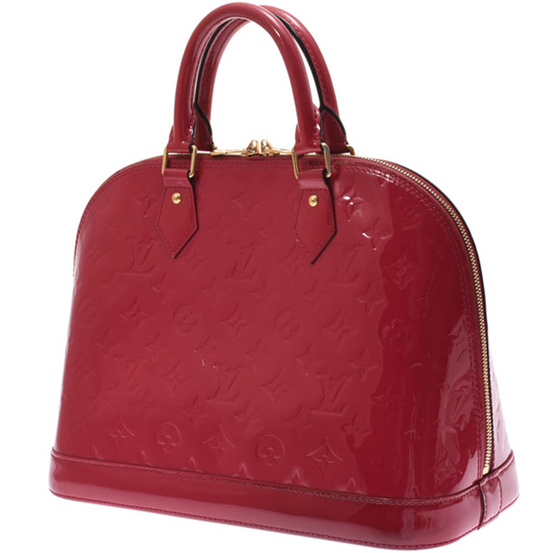 

Louis Vuitton Indian Rose Monogram Vernis Alma PM Bag, Red