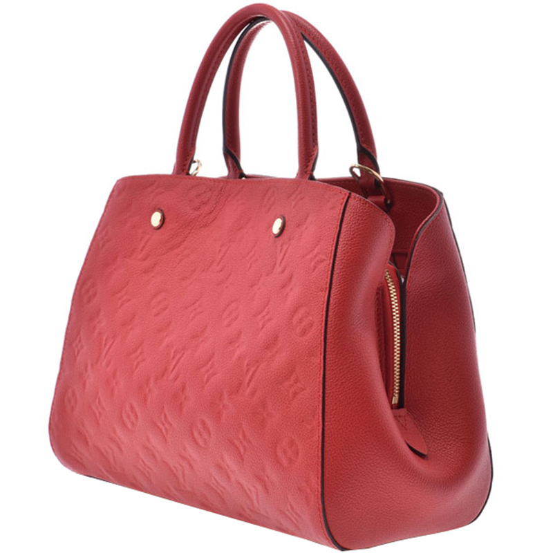 

Louis Vuitton Red Monogram Empreinte Leather Montaigne MM Bag