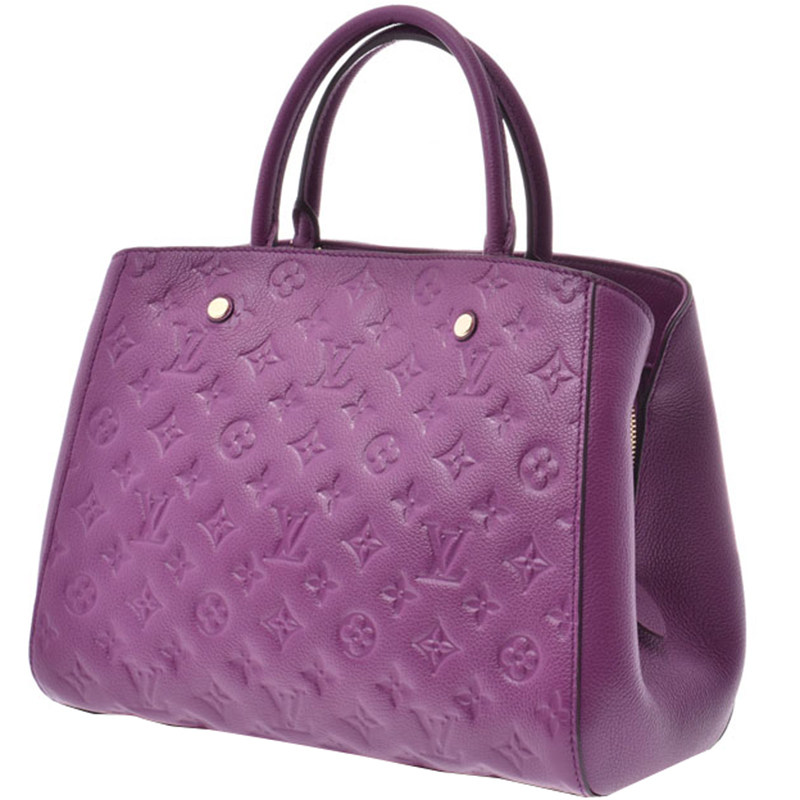 

Louis Vuitton Amethyste Monogram Empreinte Leather Montaigne MM Bag, Purple