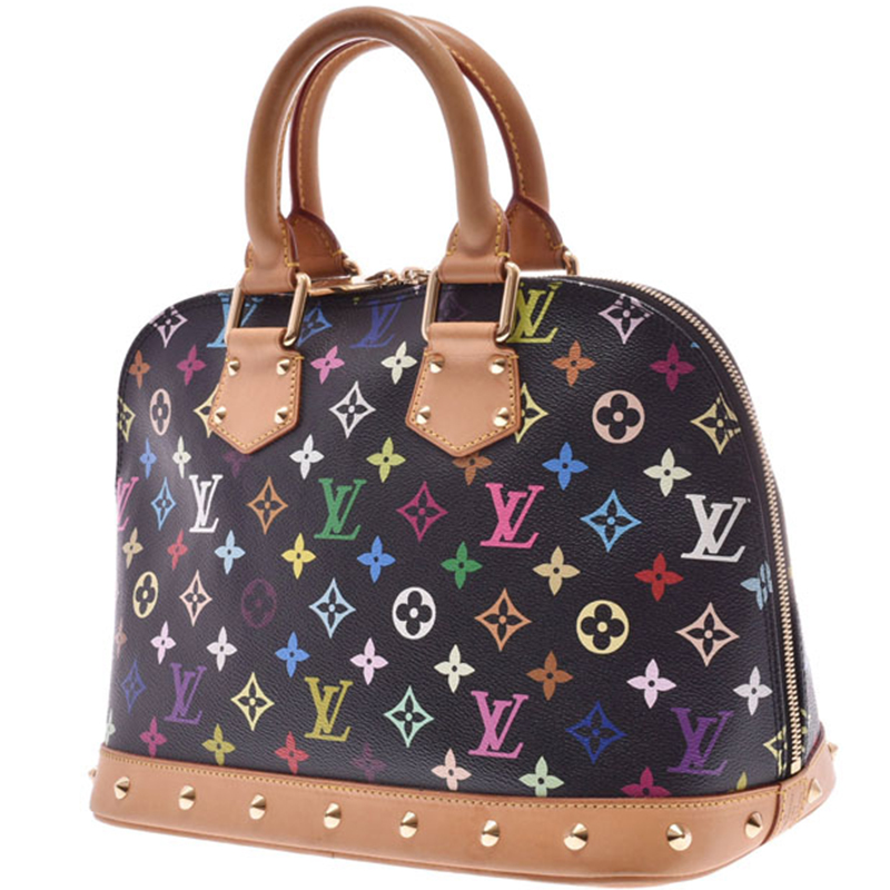

Louis Vuitton Black Monogram Multicolore Alma Bag