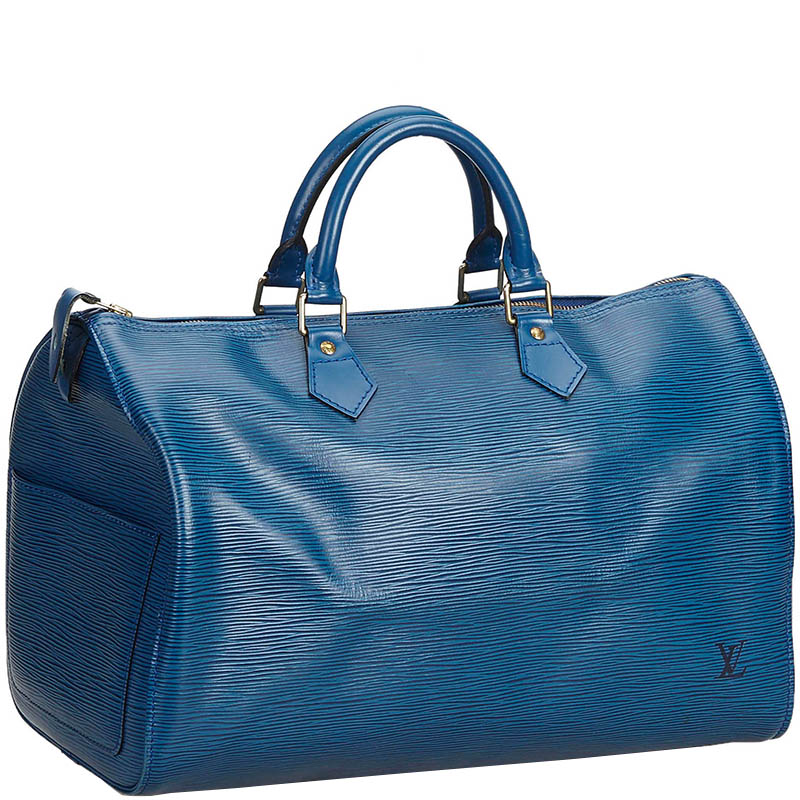 

Louis Vuitton Toledo Blue Epi Leather Speedy 40 Bag