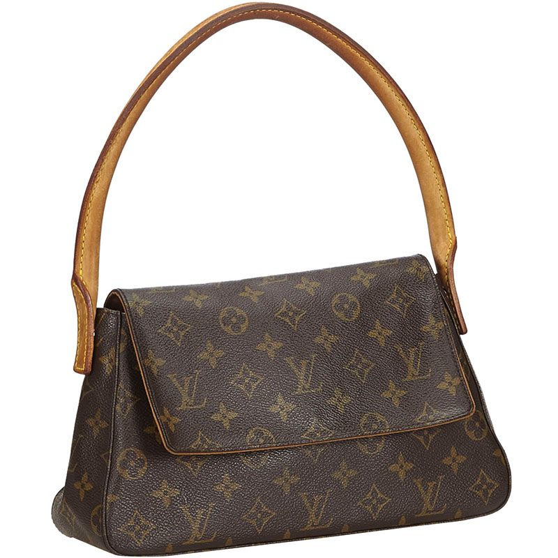 

Louis Vuitton Monogram Canvas Mini Looping Bag, Brown