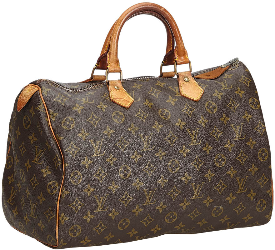 

Louis Vuitton Monogram Canvas Speedy 35 Bag, Brown