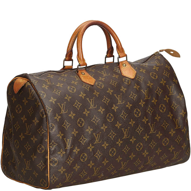 

Louis Vuitton Monogram Canvas Speedy 40 Bag, Brown