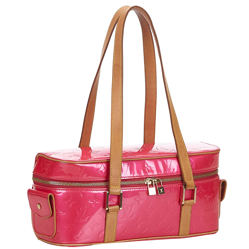 

Louis Vuitton Pink Vernis Leather Sullivan Horizontal PM Bag