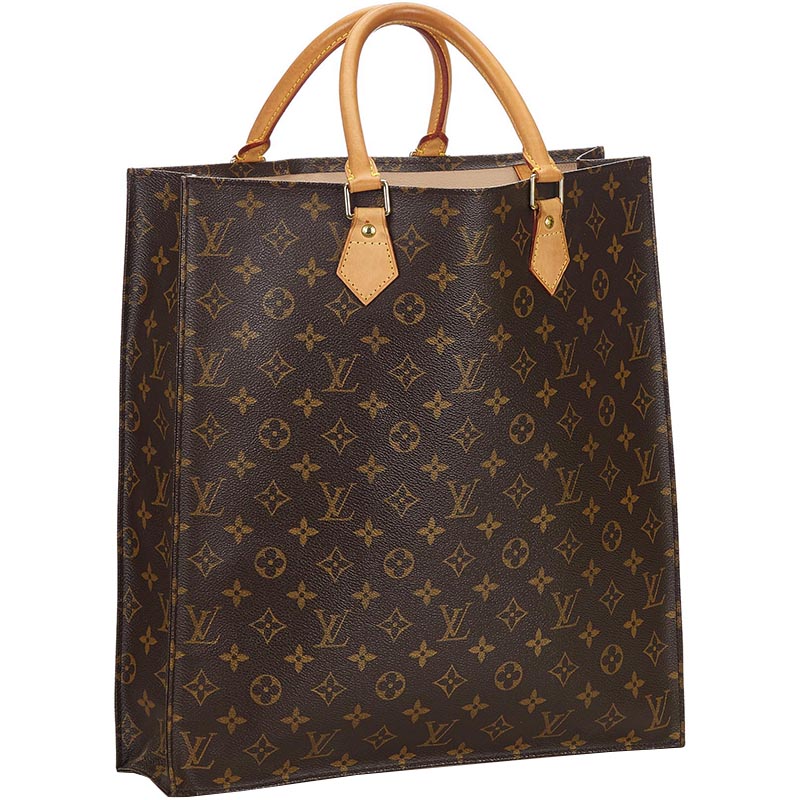 

Louis Vuitton Monogram Canvas Sac Plat Tote Bag, Brown