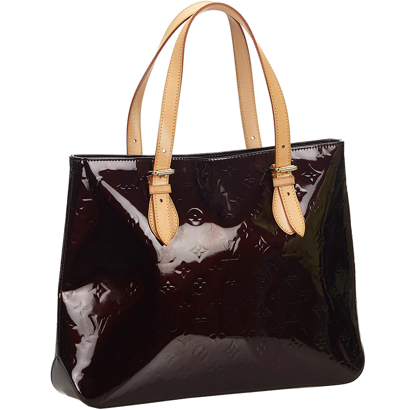 

Louis Vuitton Purple Vernis Leather Brentwood Bag, Brown