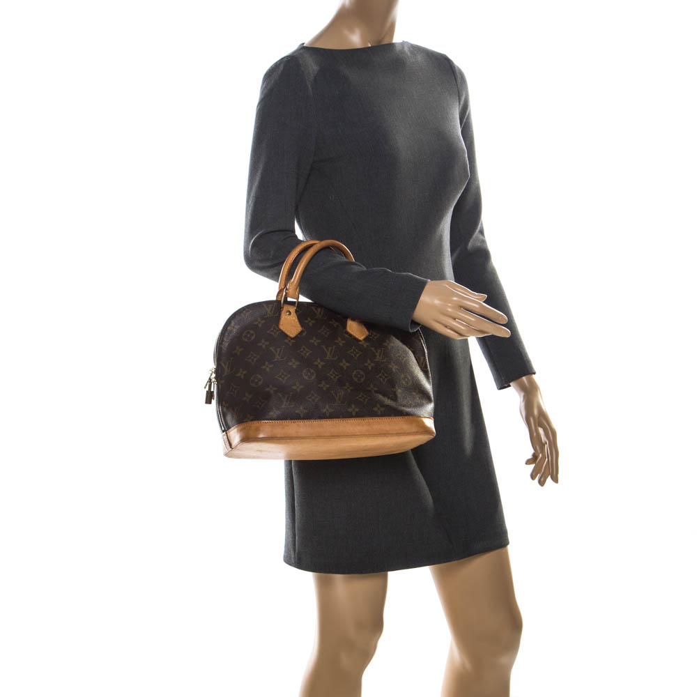 

Louis Vuitton Monogram Canvas Alma PM Bag, Brown