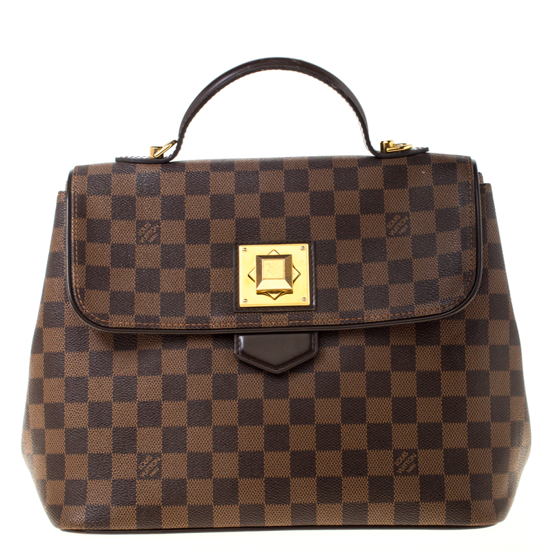Pre Owned Louis Vuitton Damier Ebene Canvas Bergamo MM Bag