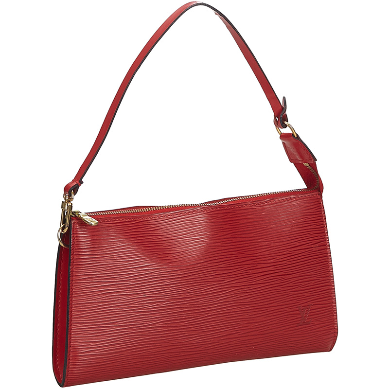 

Louis Vuitton Red Epi Leather Pochette Accessoires