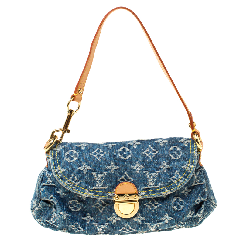 Louis Vuitton Blue Monogram Denim Mini Pleaty Bag Louis Vuitton | TLC