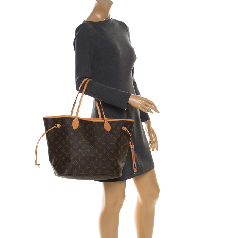 

Louis Vuitton Monogram Canvas Neverfull MM Bag, Brown