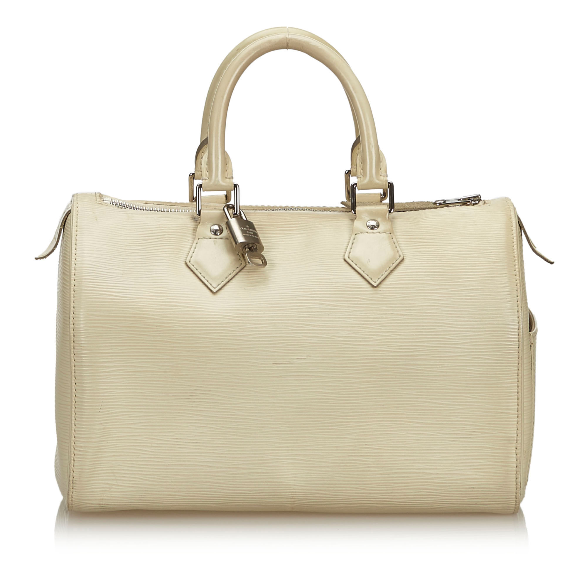 Speedy cloth handbag Louis Vuitton Beige in Cloth - 29661257