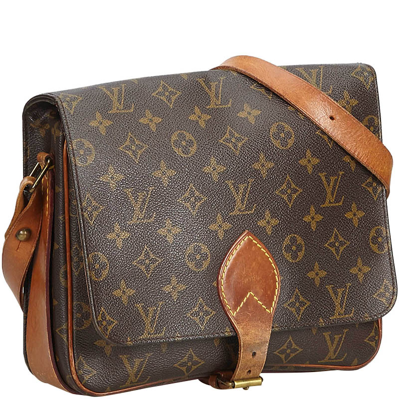 

Louis Vuitton Monogram Canvas Cartouchiere GM Bag, Brown
