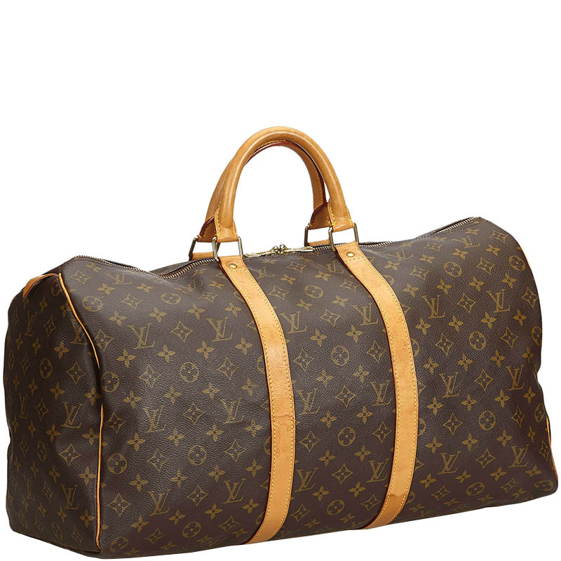 

Louis Vuitton Monogram Canvas Keepall 50 Bag, Brown