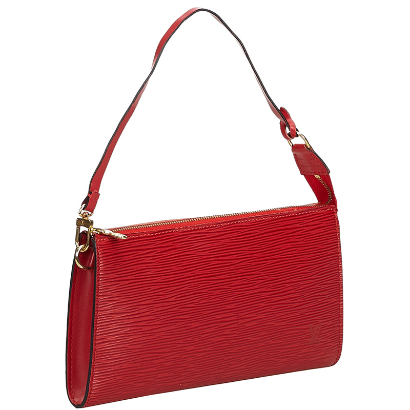 

Louis Vuitton Red Epi Pochette Accessoires