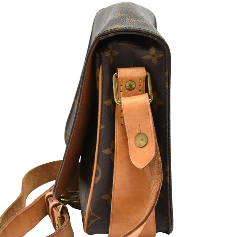 

Louis Vuitton Monogram Canvas Cartouchiere MM Bag, Brown