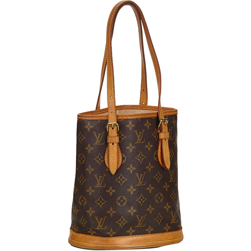 

Louis Vuitton Monogram Canvas Petite Bucket Bag, Brown