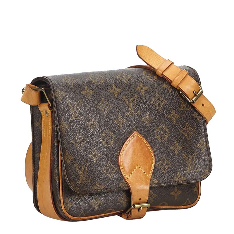 

Louis Vuitton Monogram Canvas Cartouchiere MM Shoulder Bag, Brown