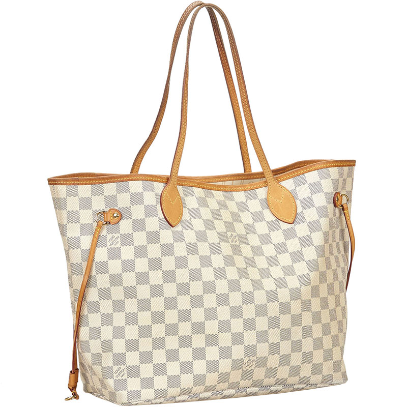 

Louis Vuitton Damier Azur Canvas Neverfull MM Bag, Blue