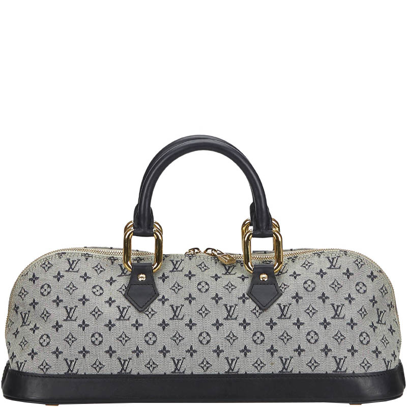 Louis Vuitton Gray Monogram Mini Lin Alma Long Top Handle Bag
