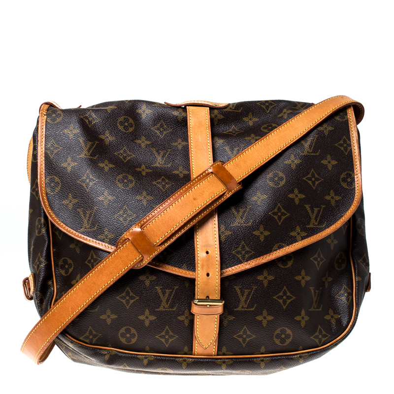 Pre Owned Louis Vuitton Monogram Canvas Saumur 35 Messenger Bag